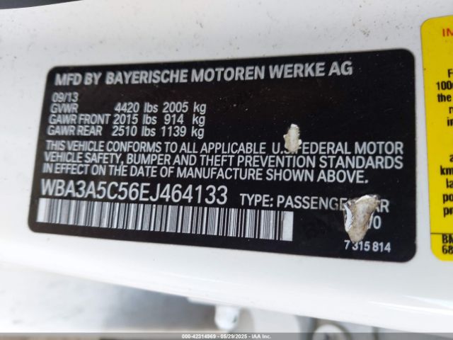 WBA3A5C56EJ464133 BMW 328I