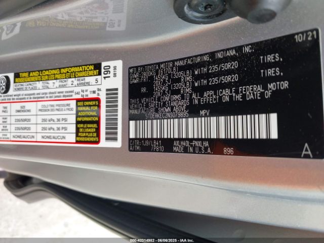2022 TOYOTA SIENNA 5TDERKEC2NS079895 Photo 8