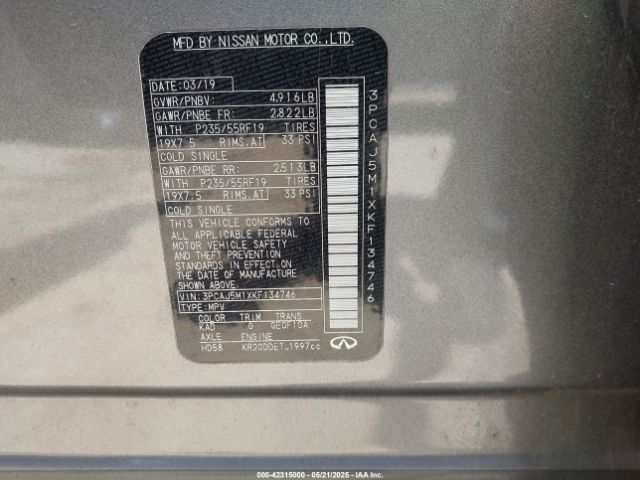 2019 INFINITI QX50 3PCAJ5M1XKF134746 Photo 8