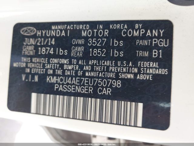 KMHCU4AE7EU750798 Hyundai ACCENT GLS