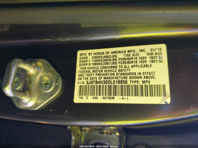 2013 ACURA RDX 5J8TB4H30DL018856 Photo 8