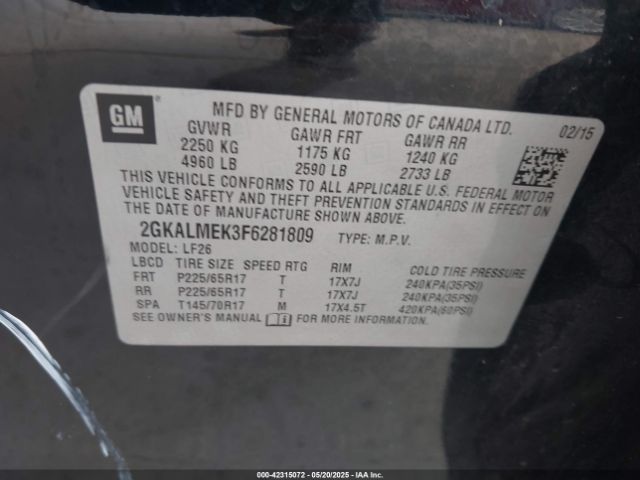 2GKALMEK3F6281809 GMC Terrain Sle-1
