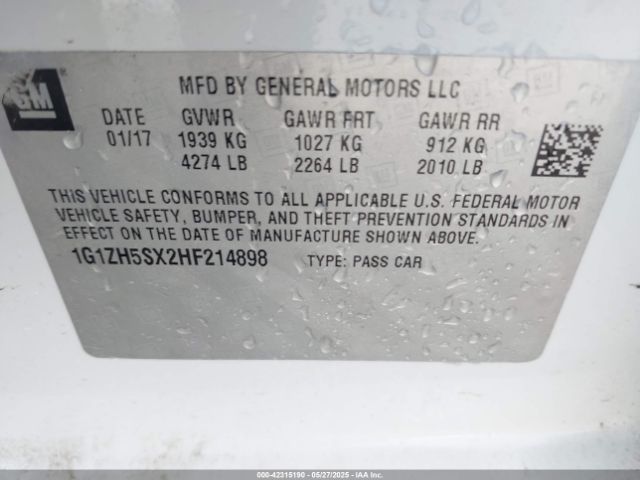 2017 CHEVROLET MALIBU 1G1ZH5SX2HF214898 Photo 8