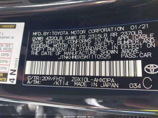 JTNKHMBX5M1110525 Toyota 3zr-fae
