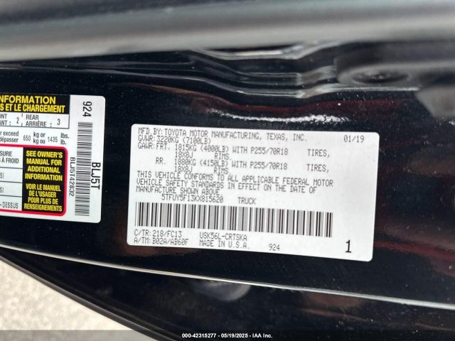 5TFUY5F13KX815620 Toyota Tundra Double Cab Sr/double Cab Sr5