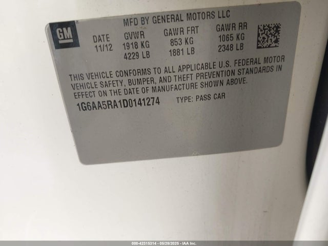 2013 CADILLAC ATS 1G6AA5RA1D0141274 Photo 8