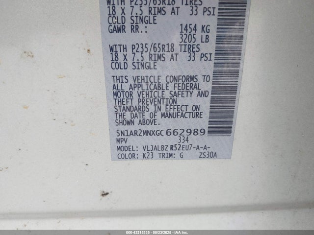 Nissan Pathfinder S 2016 5N1AR2MNXGC662989 Image 9