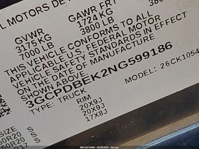 2022 CHEVROLET SILVERADO 1500 3GCPDBEK2NG599186 Photo 8