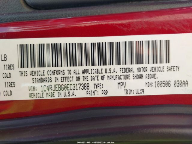 2014 JEEP GRAND CHEROKEE 1C4RJEBG0EC317388 Photo 8