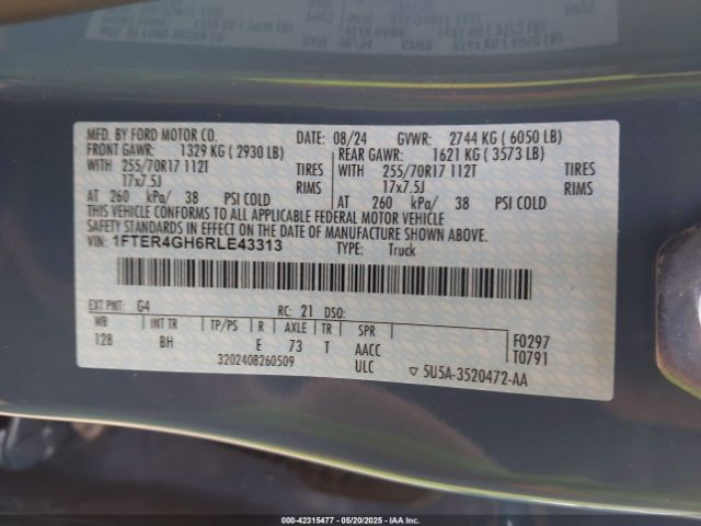 2024 FORD RANGER 1FTER4GH6RLE43313 Photo 8