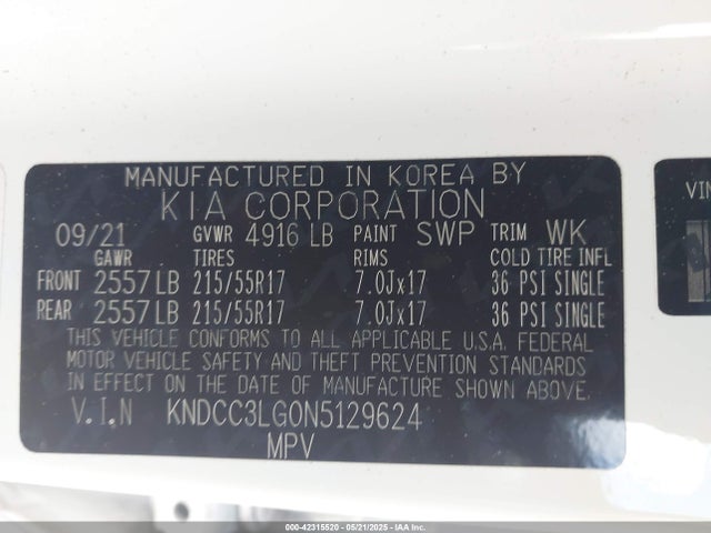 KNDCC3LG0N5129624 KIA Niro