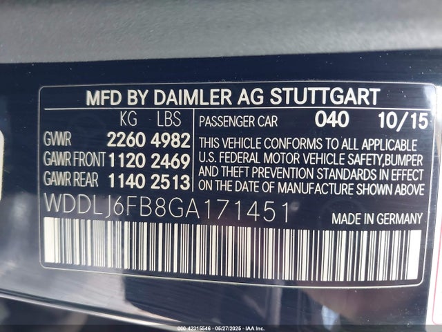 WDDLJ6FB8GA171451 Mercedes-Benz 2016