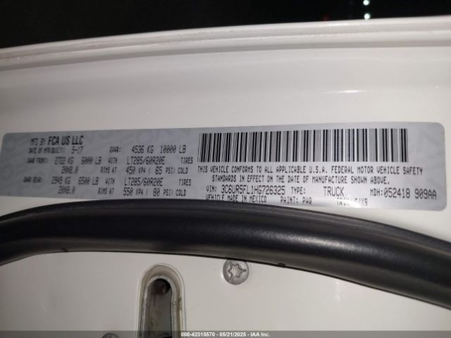 3C6UR5FL1HG726325 RAM 2017