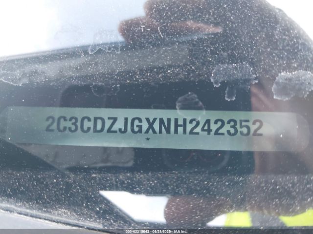 2C3CDZJGXNH242352 Dodge Challenger Gt