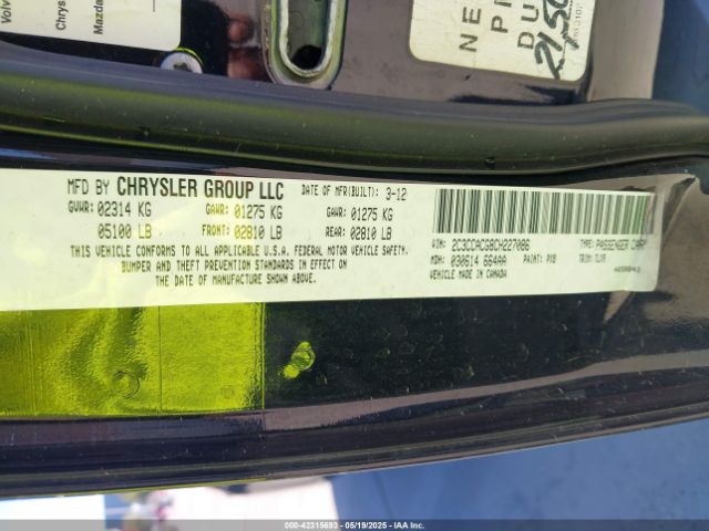 2012 CHRYSLER 300 2C3CCACG8CH227086 Photo 8