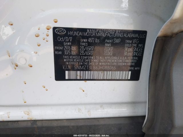 2018 HYUNDAI SANTA FE SPORT 5NMZT3LB6JH088065 Photo 8