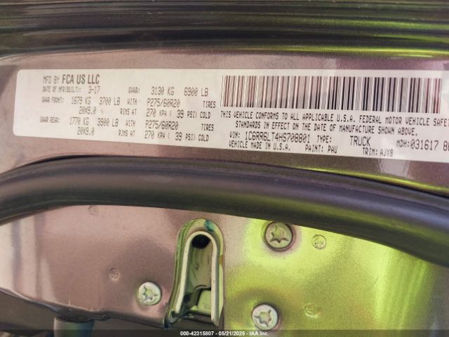 2017 RAM 1500 1C6RR6LT4HS708801 Photo 8