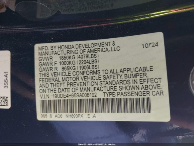 2025 ACURA INTEGRA 19UDE4H65SA008192 Photo 8