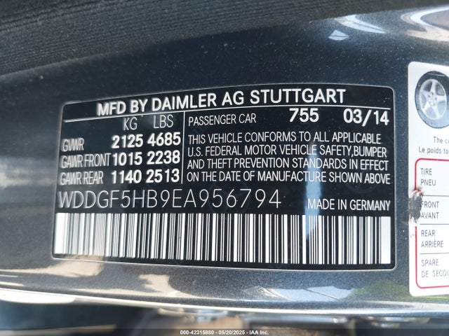 WDDGF5HB9EA956794 Mercedes-Benz C-Class