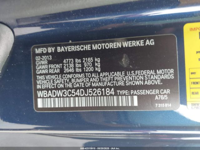 2013 BMW 328I WBADW3C54DJ526184 Photo 8
