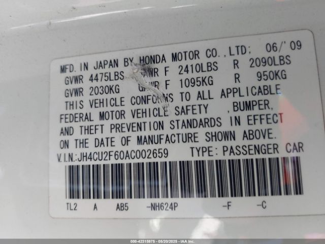 2010 ACURA TSX JH4CU2F60AC002659 Photo 8
