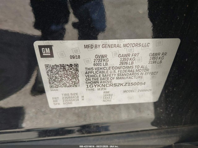 2019 CADILLAC XT5 1GYKNCRS2KZ150054 Photo 8