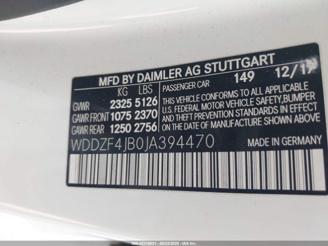 2018 MERCEDES-BENZ E 300 WDDZF4JB0JA394470 Photo 8