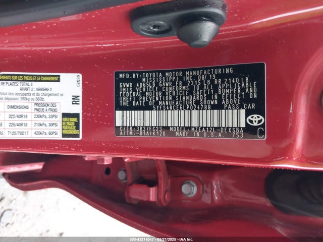 5YFS4RCE6LP024788 Toyota COROLLA SE