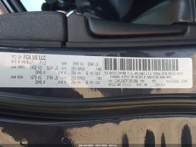 1C4RJEAG7FC951994 Jeep Grand Cherokee Altitude