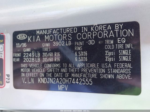 KNDJN2A20H7442555 KIA Soul