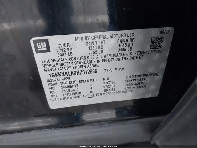 1GKKNKLA9HZ312839 GMC lcv - sidi: spark ignited direct injection, vvt: variable valve timing, dcvcp, e85 max, e0-e100, alum