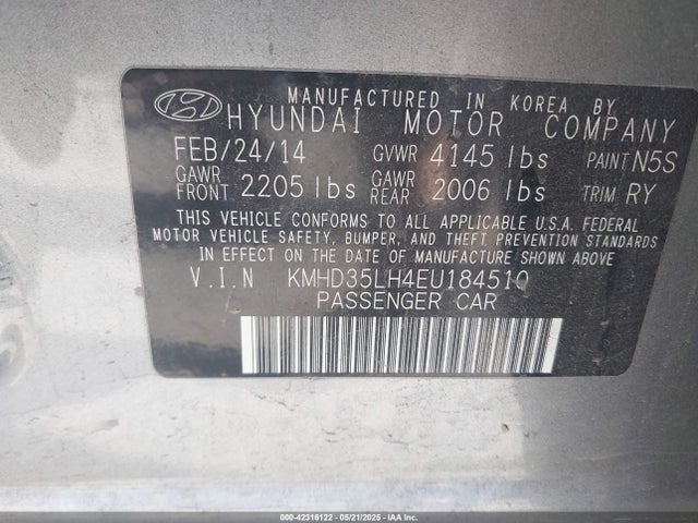 Hyundai dohc gdi nu 2014 KMHD35LH4EU184510 Image 9