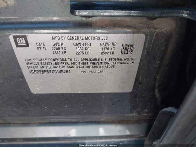 2012 CADILLAC CTS 1G6DF5E5XC0145264 Photo 8