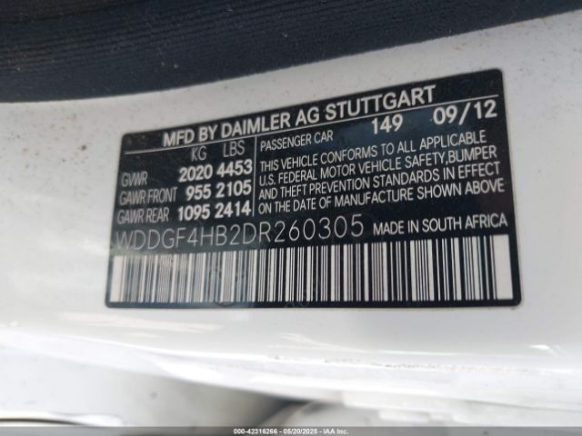 2013 MERCEDES-BENZ C 250 WDDGF4HB2DR260305 Photo 8