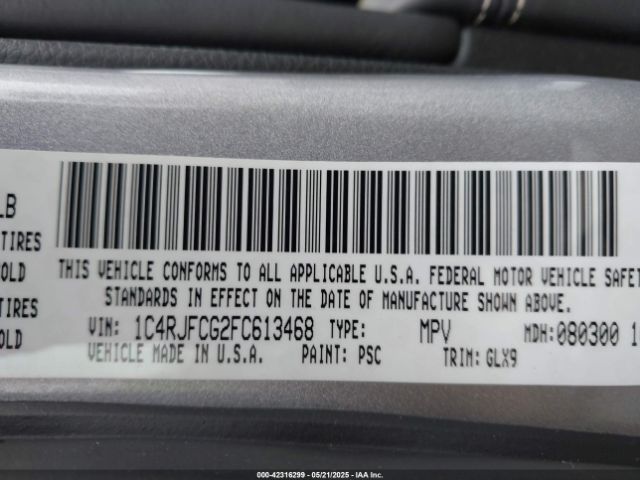 2015 JEEP GRAND CHEROKEE 1C4RJFCG2FC613468 Photo 8