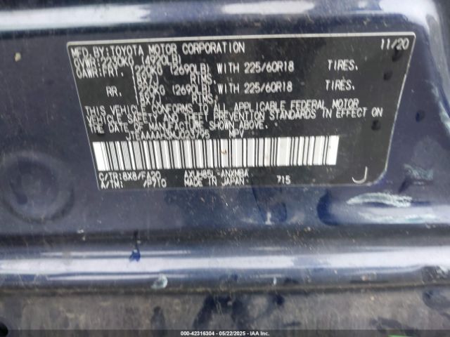 2021 TOYOTA VENZA JTEAAAAH3MJ023795 Photo 8