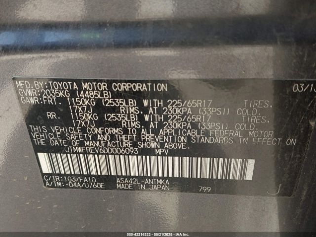 2013 TOYOTA RAV4 JTMWFREV6DD006093 Photo 8