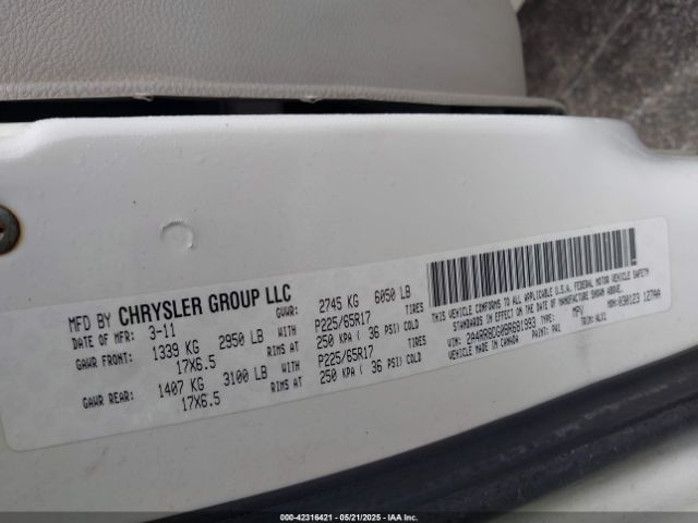 2011 CHRYSLER TOWN & COUNTRY 2A4RR8DG0BR681993 Photo 8
