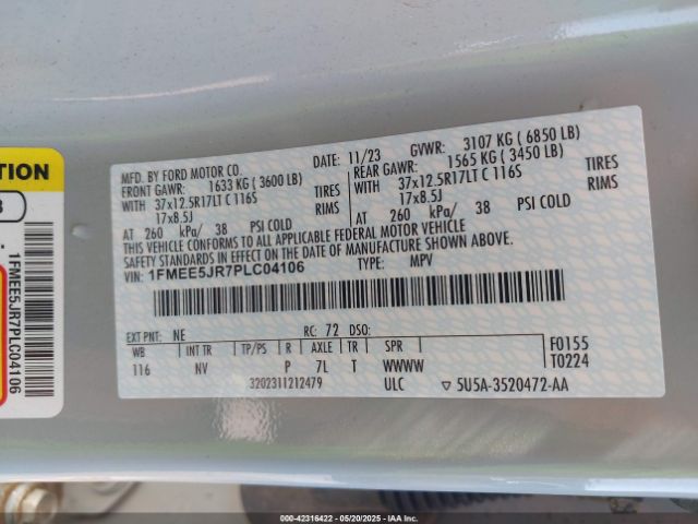 2023 FORD BRONCO 1FMEE5JR7PLC04106 Photo 8