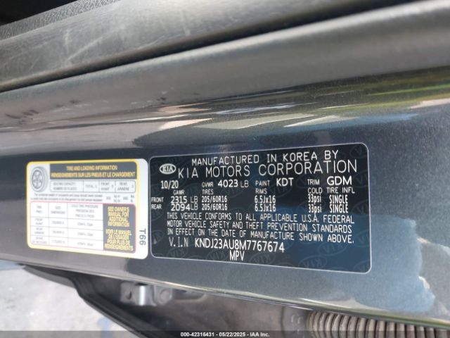 KNDJ23AU8M7767674 KIA SOUL LX