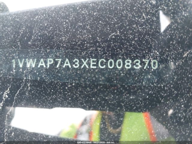 1VWAP7A3XEC008370 Volkswagen Passat 2.5l S