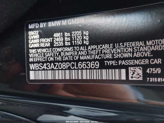 BMW 2023 2023 WBS43AZ08PCL66369 Image 9