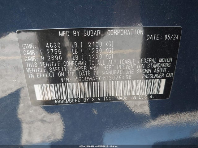4S3BWAF62R3028466 Subaru na, u5