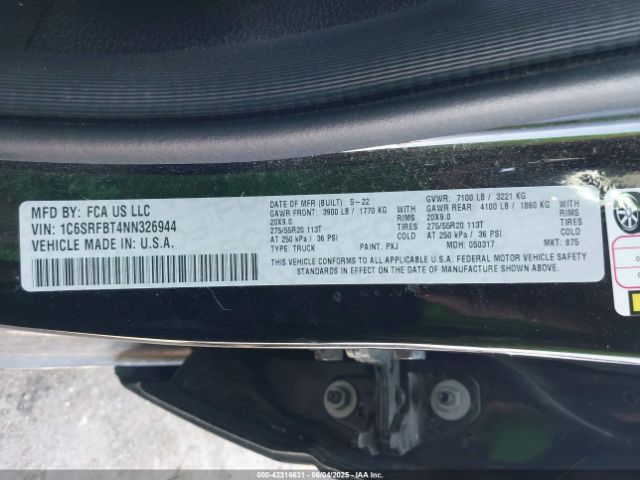 2022 RAM 1500 1C6SRFBT4NN326944 Photo 8