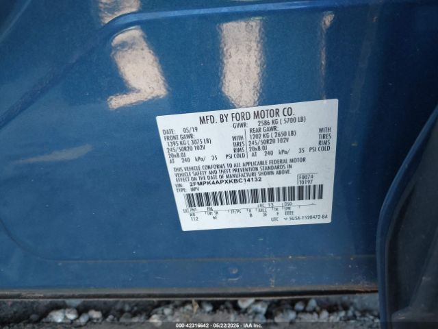 2019 FORD EDGE 2FMPK4APXKBC14132 Photo 8