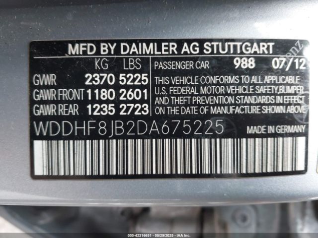 2013 MERCEDES-BENZ E 350 WDDHF8JB2DA675225 Photo 8