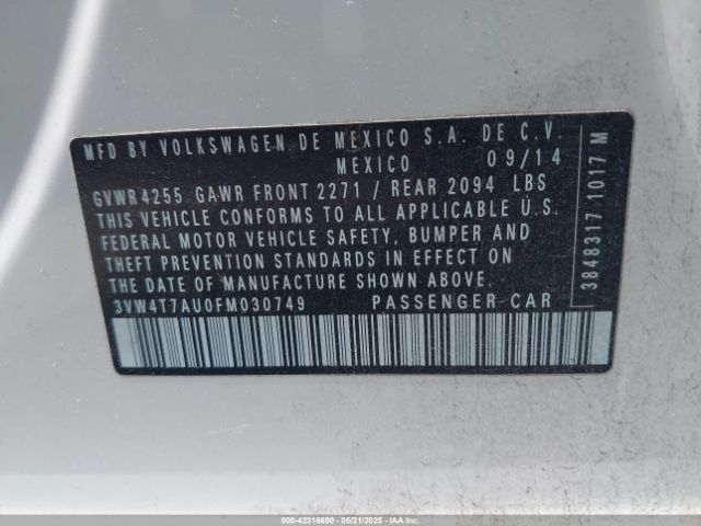 2015 VOLKSWAGEN GOLF GTI 3VW4T7AU0FM030749 Photo 8