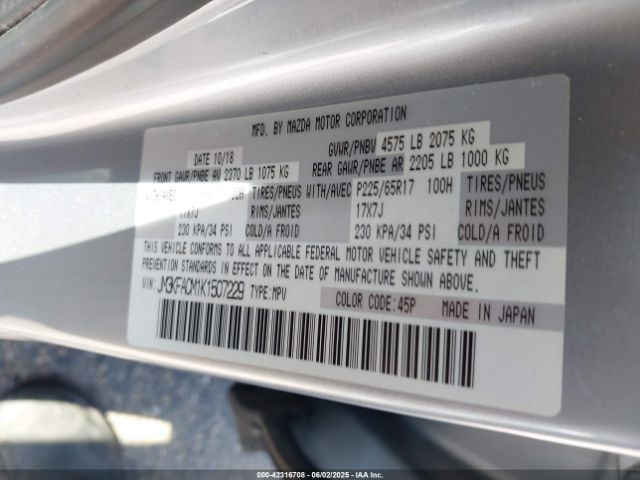 2019 MAZDA CX-5 JM3KFACM1K1507229 Photo 8