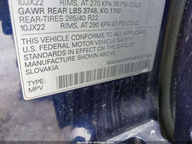 2021 AUDI SQ8 WA1AWBF1XMD033885 Photo 8
