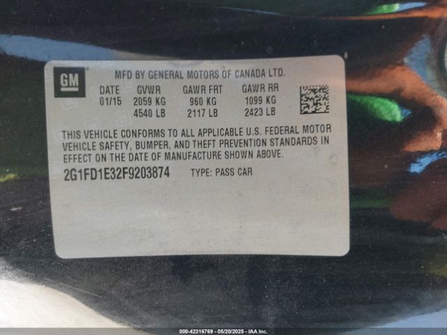 2G1FD1E32F9203874 Chevrolet lfx
